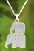 Sterling silver pendant necklace, 'Elephant Brothers' - Modern Silver Thai Elephant Necklace