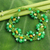 Jade wristband bracelet, 'Green Whispers' - Jade Bracelet Artisan Crafted Jewelry thumbail
