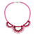 Rose quartz collar necklace, 'Thai Goddess' - Handcrafted Rose Quartz Macrame Necklace (image 2a) thumbail