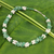 Halskette aus Zuchtperlen - Handgefertigte Halskette aus Perlen und grünem Quarz