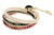 Wickelarmband aus Rhodonit und Quarz - Thailändisches handgeknüpftes Wickelarmband aus Rhodonit und Quarz
