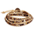 Agate wrap bracelet, 'Natural Warmth' - Thai Hand Knotted Agate Wrap Bracelet (image 2a) thumbail