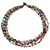 Wood torsade necklace, 'Petchaburi Belle' - Artisan Crafted Multicolor Wood Beaded Torsade Necklace thumbail