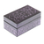 Lacquered wood box, 'Blossoming in Purple' - Handcrafted Lacquered Wood Decorative Box (image 2a) thumbail