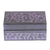 Lacquered wood box, 'Blossoming in Purple' - Handcrafted Lacquered Wood Decorative Box (image 2d) thumbail