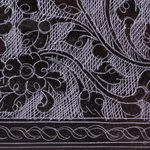 Lacquered wood box, 'Blossoming in Purple' - Handcrafted Lacquered Wood Decorative Box