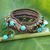Aventurine wristband bracelet, 'Fantastic Aqua' - Knitted Bracelet with Blue and Green colour Multi-gems (image 2b) thumbail