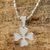 Sterling silver pendant necklace, 'Lucky Clover' - Silver Lucky 4-Leaf Clover Necklace thumbail