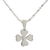 Sterling silver pendant necklace, 'Lucky Clover' - Silver Lucky 4-Leaf Clover Necklace (image 2a) thumbail