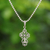 Sterling Silber Anhänger Halskette "Cross Silhouette" - Silberne Halskette mit Kreuz-Anhänger
