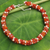Cultured pearl and carnelian beaded necklace, 'Gracious Lady' - Thai Hand Knotted Pearl and Carnelian Beaded Necklace thumbail