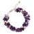 Cultured pearl and amethyst beaded bracelet, 'Gracious Lady' - Pink Pearls and Amethyst Handmade Bracelet (image 2b) thumbail