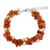 Cultured pearl and carnelian beaded bracelet, 'Gracious Lady' - Carnelian and Pearl Bracelet Handcrafted Jewelry thumbail
