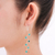 Dangle earrings, 'Lightning' - Modern Handcrafted Blue Calcite Dangle Earrings (image 2b) thumbail