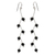Onyx dangle earrings, 'Lightning' - Modern Handcrafted Onyx Dangle Earrings thumbail