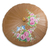 Cotton and bamboo parasol, 'Blossoming Lanna in Brown' - Hand-painted Cotton and Bamboo Parasol