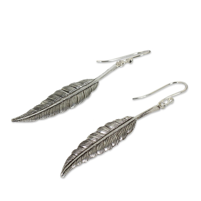 Sterling silver dangle earrings, 'Fly Free' - Unique Sterling Silver Dangle Earrings