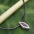 Men's sterling silver and wood necklace, 'Eye on Nature' - Men's Necklace Fair Trade Jewelry thumbail