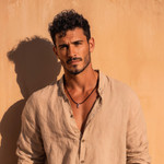 Men's sterling silver and wood necklace, 'Eye on Nature' - Men's Necklace Fair Trade Jewelry