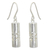 Sterling silver dangle earrings, 'Thai Art' - Cylindrical Sterling Silver Earrings (image 2a) thumbail