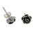 Sterling silver button earrings, 'Thai Peony' - Sterling Flower Earrings