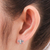 Sterling silver stud earrings, 'Happy Honeybee' - Honeybee Sterling Silver Stud Earrings (image 2b) thumbail