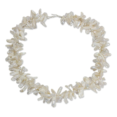 Handcrafted Pearl Torsade Necklace