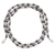Halskette aus Zuchtperlensträngen - Handgeknüpfte lange Perlenkette in Weiß und Grau