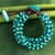 Wood torsade bracelet, 'Mekong Belle' - Blue Torsade Bracelet Wood Beaded jewellery