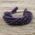 Wood beaded torsade bracelet, 'Nan Belle' - Purple Torsade Bracelet Wood Beaded Jewelry thumbail