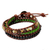 Onyx and agate wrap bracelet, 'Florid Contrasts' - Artisan Crafted Multi Gemstone Wrap Bracelet