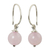 Rose quartz dangle earrings, 'Mystical Me' - Handmade Rose Quartz and Sterling Silver Earrings (image 2a) thumbail