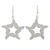 Ohrhänger aus Sterlingsilber - Ohrringe aus Sterlingsilber mit Tauben und Sternen