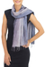 Silk scarf, 'Gray Transitions' - Hand-dyed Silk Scarf from Thailand (image 2b) thumbail