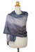 Silk scarf, 'Gray Transitions' - Hand-dyed Silk Scarf from Thailand