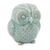 Celadon ceramic figurine, 'Sweet Blue Owl' - Blue Celadon Ceramic Owl Figurine