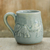 Celadon ceramic mug, 'Light Blue Elephant Parade' - Handcrafted Glazed Celadon Ceramic Mug (9 oz) (image 2) thumbail