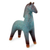 Ceramic sculpture, 'Lanna Horse' - Turquoise Blue and Brown Handcrafted Ceramic Sculpture (image 2b) thumbail