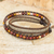 Jasper wrap bracelet, 'Glowing Earth' - Hand Made Jasper Wrap Bracelet with Hill Tribe Silver (image 2b) thumbail