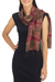 Silk scarf, 'Siam Adventure' - Hand-spun Silk Tie Dye Scarf thumbail