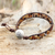 Agate wristband bracelet, 'Couple in Love' - Thai Beaded Agate Wristband Bracelet (image 2b) thumbail
