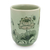 Celadon ceramic teacup, 'Pink Lotus Butterflies' - Thai Celadon Handleless Floral Teacup (image 2a) thumbail