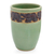 Celadon ceramic teacup, 'Elephant Parade' - Celadon Ceramic Elephant Handleless Teacup from Thailand