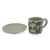 Celadon ceramic demitasse cup and saucer, 'Jade Bamboo' - Celadon Espresso Cup and Saucer from Thailand (image 2b) thumbail