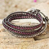 Artisan Crafted Gemstone Wrap Bracelet - Mae Ping Currents