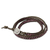 Leather and garnet wrap bracelet, 'Peace' - Fair Trade Leather Garnet and Silver Handcrafted Bracelet (image 2a) thumbail