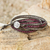 Leather and garnet wrap bracelet, 'Peace' - Fair Trade Leather Garnet and Silver Handcrafted Bracelet (image 2b) thumbail