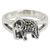 Marcasite cocktail ring, 'Thai Elephant' - Handcrafted Marcasite and Sterling Silver Cocktail Ring thumbail