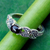 Onyx and marcasite cocktail ring, 'Romance at Midnight' - Thai Marcasite and Onyx Cocktail Ring (image 2b) thumbail