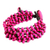 Wood beaded bracelet, 'Opulent Pink' - Hot Pink Hand Knotted Beaded Bracelet (image 2b) thumbail